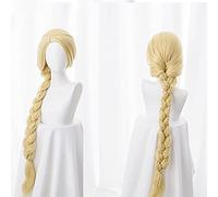 Peluca de cosplay de 120 cm, pelo sintético para cosplay de 47", pelo sintético de Rapunzel + gorro de peluca