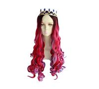 Peluca de cosplay de anime Descendants Red para Halloween, fiestas, carnaval, vida nocturna, conciertos, bodas