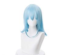 Peluca de cosplay de anime en este momento me volví a encarnar como una peluca de cosplay de limo Rimuru Tempest Long Blue Hair Juego de rol Thenei Shitara Slime Datta Ken