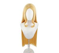 Peluca de cosplay de anime, Fate Grand Order Ibaraki Doji Wig,Golden Long Straight Wig,with Free Wig Cap,for Christmas Carnival Party Halloween Cosplay Wig