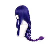Peluca de cosplay de anime Genshin Impacts Raiden Shogun para Halloween, fiestas, carnavales, vida nocturna, conciertos, bodas