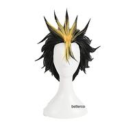 Peluca de cosplay de anime Haikyuu !! Nishinoya Yuu Cosplay pelucas cortas negro y rubio resistente al calor sintético peluca de pelo sintético + gorro de peluca
