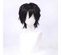 Peluca de cosplay de anime, Kagerou Project Kisaragi Shintaro, peluca corta negra, con gorro de peluca libre, para fiestas de Navidad, Halloween, cosplay, talla única, como espectáculo