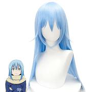 Peluca de cosplay de anime, luego fui re-encarnado como un limo Rimuru Tempest Long Blue Cosplay peluca Tenseei Shitara Slime Datta Ken Pelo sintético