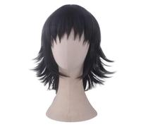 Peluca De Cosplay De Anime Makomo, Peluca De Pelo Corto Negro, Juego De Roles De Fiesta De Disfraces De Halloween