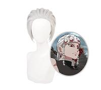 Peluca de cosplay de anime para demonio Slayer: Kimetsu No Yaiba personajes juegan Cosplay pelucas con gorro de peluca gratis (Uzui Tengen)