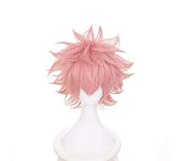 Peluca de cosplay de anime para fiesta de disfraces de Halloween con gorro de peluca gratis para My Hero Academia (Ashido Mina)