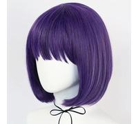 Peluca De Cosplay De Anime Para Kitagawa Marin Púrpura Corta 12 IN Cabello Calor Pelo Sintético Fiesta De Navidad De Halloween