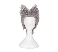 Peluca de cosplay de anime para un punch man, Garou, pelo sintético rizado, resistente al calor, color gris plateado