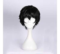 Peluca de cosplay de anime, Persona 5 Joker Protagonista Akira Kurusu, peluca negra corta para cosplay de anime, con gorro de peluca, para fiestas, uso diario, Halloween, cosplay