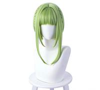 Peluca de cosplay de Hanako-kun Nanamine Sakura atada al inodoro Peluca sintética resistente al calor de 45 cm para mujeres Chica Peluca de fiesta de anime Sakura de Nanamine verde
