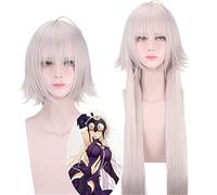 Peluca de cosplay de Jeanne D'Arc Alter de Anime Fate/Grand Order para mujer, pelo sintético para Halloween, fiesta de disfraces, cosplay