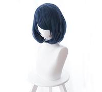 Peluca De Cosplay De Na Kanojo Tachibana Rui Nacional De 30 Cm, Pelo Sintético Recto Corto Y Resistente Al Calor, Peluca De Fiesta De Anime Bob Azul Marino