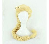 Peluca de Cosplay de princesa enredada 120Cm 47 "Peluca de pelo sintético de Rapunzel rubia súper larga + gorro de peluca Wg065