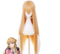 Peluca de Cosplay de The King's Avatar, trenzas de estilo largo y recto naranja, pelo sintético, disfraz de Halloween, pelucas de juego para mujeres