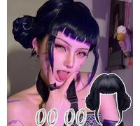 Peluca De Cosplay De Trenza Larga Morada, Peluca Clara para Niña,De Trenza Morada, Accesorios De Cosplay De Halloween