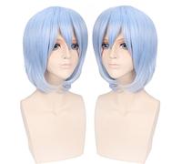 Peluca de cosplay IDOLiSH7 con anillo de cuatro hojas para pájaros que nadan girando Ninejo Tian Nanase Lu, pelo corto rizado invertido: PL-614 anillo de cuatro hojas