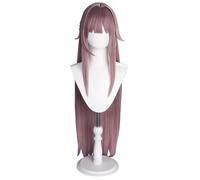 Peluca De Cosplay Para Mujer Para Honkai: Star Rail The Herta Wig Long Straight Con Flequillo Pelucas De Disfraces De Halloween