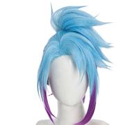 Peluca De Cosplay Para Mujer Para League Legends Akali Azul Seraphine Cabello Sintético Resistente Al Calor Fiesta De Carnaval De Halloween