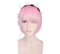 Peluca de cosplay REM de color graduado o pelucas de cosplay RAM Re: Zero Beginning Life In Another World Disfraz Jugar Disfraces de Halloween HA0839PK