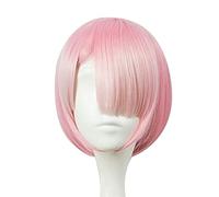 Peluca De Cosplay Rem De Color Graduado O Pelucas De Cosplay Ram Re: Zero Beginning Life In Another World Disfraz Jugar Disfraces De Halloween Pk