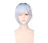 Peluca De Cosplay Rem De Color Graduado O Pelucas De Cosplay Ram Re: Zero Beginning Life In Another World Disfraz Jugar Disfraces De Halloween Ha0839Bl