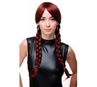 Peluca De Dama Cosplay Marrón Castaño Trenzas De Escolar 3446-35