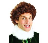 Peluca de elfo unisex Rubies Elf Buddy, suministros para fiestas, marr?n, talla ?nica, EE. UU.
