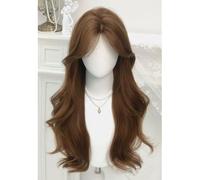 Peluca de Encaje Adecuado for uso diario, peluca con gancho de mano, encaje, cabello largo y rizado, raya en medio, cubierta de cabeza completa for mujer Pelucas Para Mujer