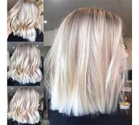 Peluca De Encaje De Cabello Humano HD Rubio Dorado Claro H G13x4 Peluca De Encaje F Peluca Recta Bob Sin Pegamento Onda Natural