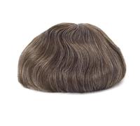 Peluca de encaje francés completo para hombre, 100 % cabello humano, color negro, marrón, rubio, sistema de repuesto para hombre, 7 x 9#120# color 430