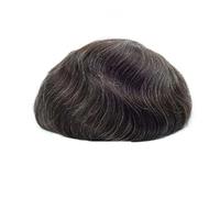 Peluca de encaje francés completo para hombre, 100 % cabello humano, color negro, marrón, rubio, sistema de repuesto para hombre, 7 x 9#130# color 1B20