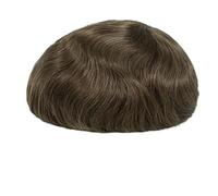 Peluca de encaje francés completo para hombre, 100 % cabello humano, color negro, marrón, rubio, sistema de repuesto para hombre, tubo recto, 8 x 10 #120 # color 7