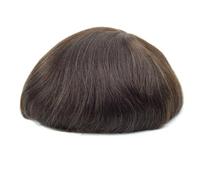 Peluca de encaje francés completo para hombre, 100 % cabello humano, color negro, marrón, rubio, sistema de repuesto para hombre, tubo recto, 6 x 9#130# color 210