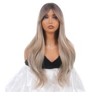 Peluca de Encaje Peluca de cabeza completa rizada larga de color degradado Material de seda de alta temperatura Adecuado for uso diario Pelucas Para Mujer