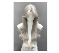 Peluca de Encaje Peluca de flequillo diario de encaje de una línea de 75 cm Peluca de cabeza completa de simulación de cabello largo y rizado Pelucas Para Mujer