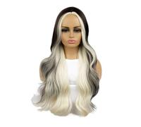 Peluca de Encaje Peluca estilo americano, tocado, peluca larga rizada con raya al medio, peluca con reflejos for viajes diarios Pelucas Para Mujer