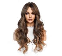 Peluca de Encaje Peluca sintética con flequillo de ocho caracteres for uso diario, diseño creativo de cabello de 60 cm y 24 pulgadas, for mujer Pelucas Para Mujer