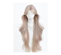 Peluca de Encaje Pelucas artificiales de encaje tejidas a mano con ganchillo, cabello largo y rizado, tocado completo con raya al medio Pelucas Para Mujer