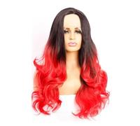 Peluca de Encaje Pelucas de cabello ondulado largo con frente de encaje de 66 cm, pelucas sintéticas rizadas for uso diario en fiestas Pelucas Para Mujer