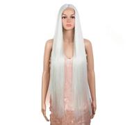 Peluca de encaje sintético, peluca recta de 38 pulgadas, cabello súper largo y liso, peluca de encaje con parte en T, pelucas marrones rubias y rosadas para mujer, 1001E, 150%, encaje frontal, 38 p