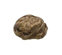 Peluca de encaje suizo completo for hombres, peluquín de cabello humano con nudo blanqueado, postizo cómodo y duradero for usar durante todo el día(18)