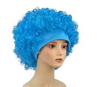 Peluca de fibra sintética para amantes de los deportes y fiestas temáticas, accesorio decorativo para el pelo del juego de fútbol, bandera, colorida, diadema para eventos