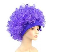 Peluca de fibra sintética para amantes de los deportes y fiestas temáticas, accesorio decorativo para el pelo del juego de fútbol, bandera, colorida, diadema para eventos