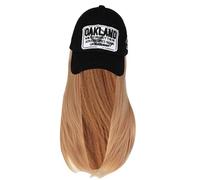 Peluca de fibra sintética suave ajustable para mujer, con pelo largo y liso, accesorios para peinado
