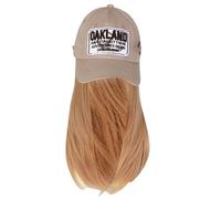 Peluca de fibra sintética suave ajustable para mujer, con pelo largo y liso, accesorios para peinado