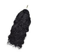 Peluca de ganchillo de pelo humano de Costume, extensiones de cabello tejidas a mano para mujer para más volumen (WW, 20 pulgadas/50 cm)