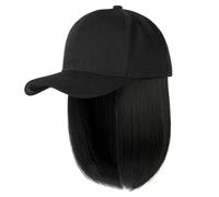 Peluca de gorra de béisbol con extensiones de cabello Peluca sintética Sombrero Ajustable Aspecto natural Pelucas de pelo corto sintético resistentes al calor para uso diario, fiesta, sombrero de v