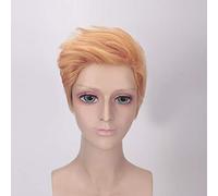 Peluca de Halloween a la moda para fiesta de Navidad, actuando como extranjero, peluca masculina corta y rizada de Trump, presidente dorado, Donald Trump