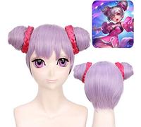 Peluca de Halloween a la moda para fiesta de Navidad, Rey Game Glory Cos Xiaoqiao Original Skin Love Breeze Cos Peluca King Glory